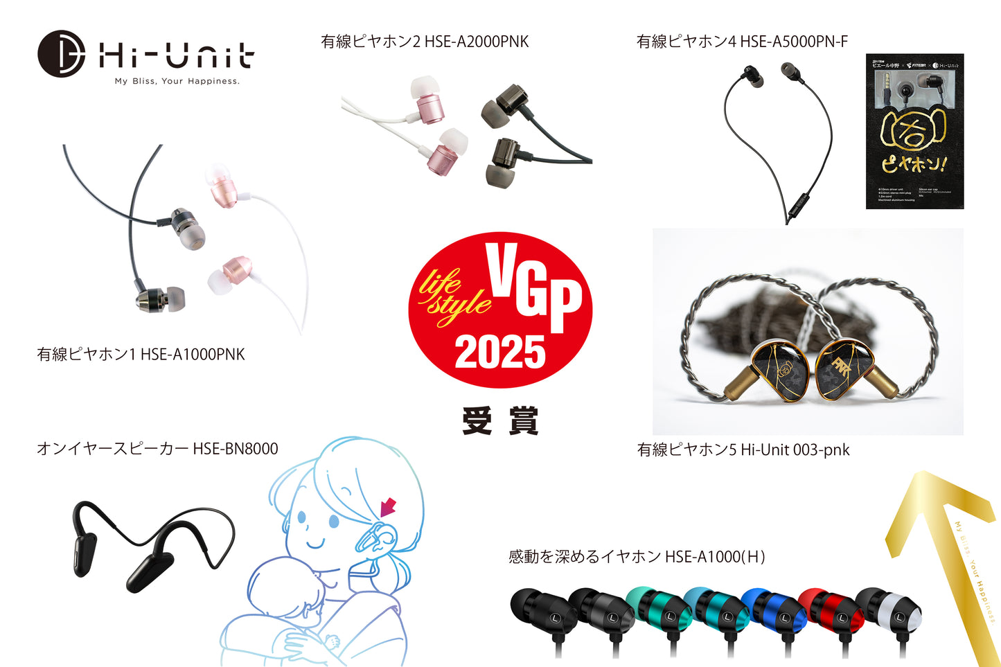 【送料無料】耳元（オンイヤー）スピーカー HSE-BN8000-M (固定式)